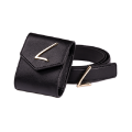 FitLine Leather Belt with Mini Pouch Black
